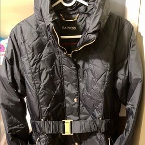 New express woman down jacket large black